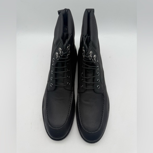 BRAND NEW Gordon Rush Owen Ankle Boots Black Pebbled Leather Apron Toe Size 11 main image 4
